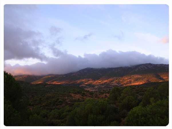 La Sierra al atardecer